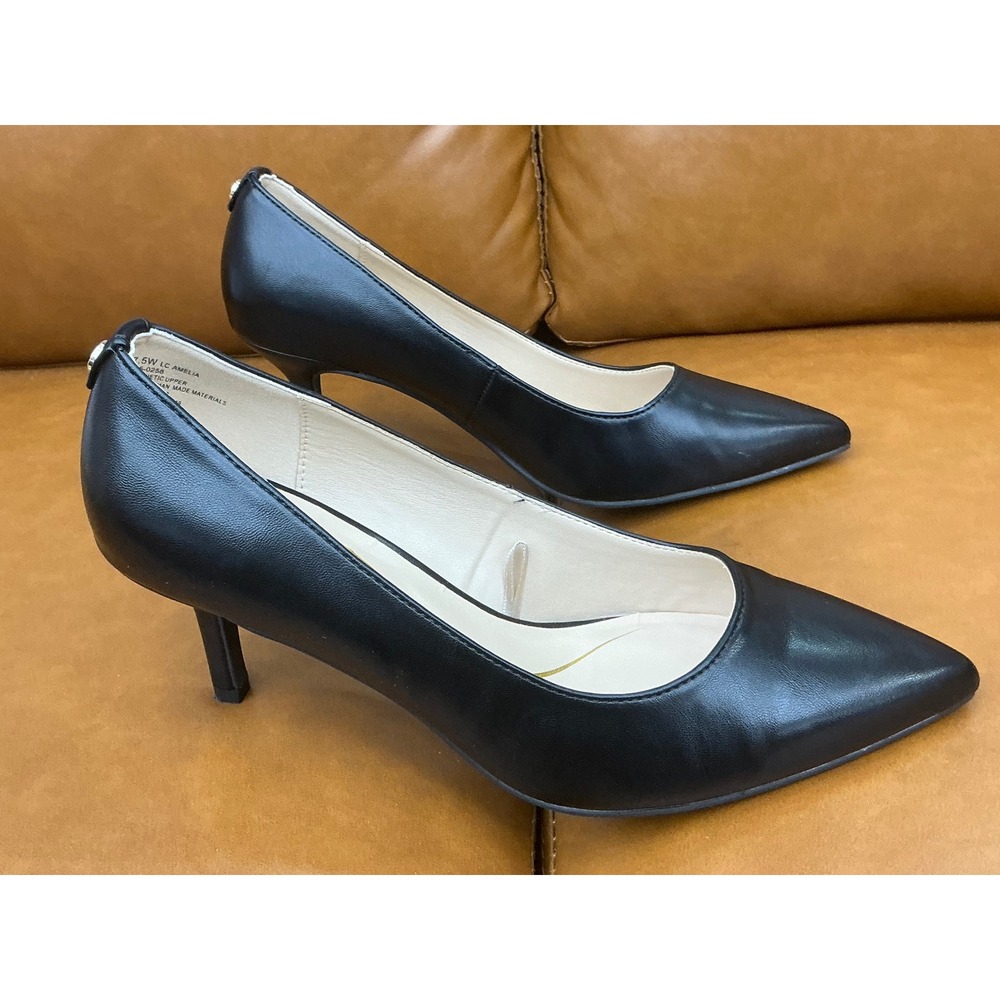 Liz Claiborne Amelia Pumps Womens 7.5W Black New Pointed Toe Kitten Heel
